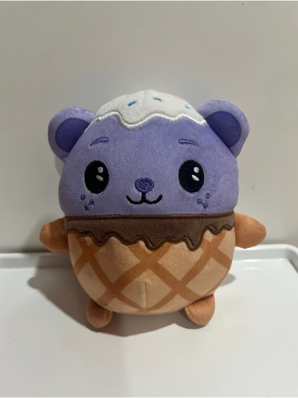 Plush Purple Ice Cream Bear Stuffed Toy